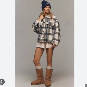 Brand New by Anthropologie Pilcro Plaid Sherpa Shacket